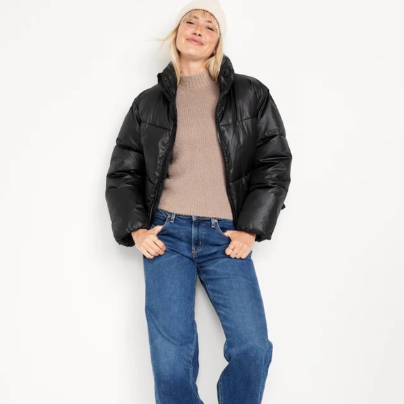 NWT OLD NAVY Quilted Puffer Jacket COLOR BLACK JACK SIZEXXL - Picture 3 of 5